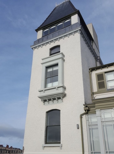 Window cleaning at Deganwy